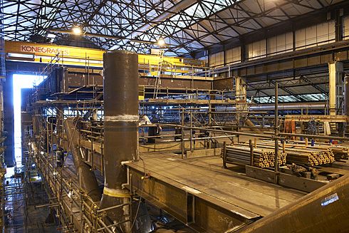 Indoor construction of Oil and Gas rig.